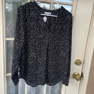 🖤 Maison d’Amélie Paris Black Polka Dot Blouse Size M ✨